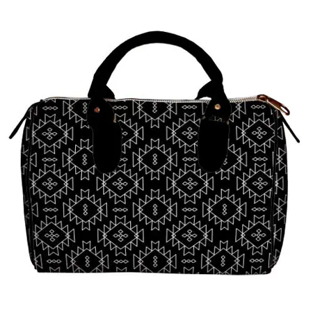 Dámská kabelka Barrel – textilní potisk ornament