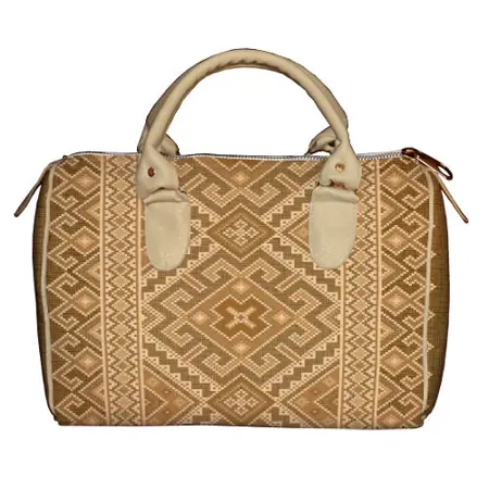 Dámská kabelka Barrel – textilní potisk ornament