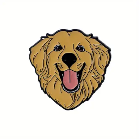 Smaltovaný pin – Retrívr 3 × 3 cm