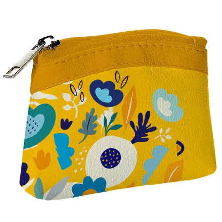Dětská peněženka KID Květiny na žlutém podkladu