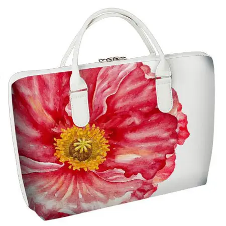 Taška Sakvoyage na notebook XXL Květina na světlém pozadí