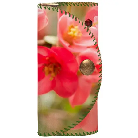 Klíčenka do kabelky – barevná kapsička na klíče s karabinkami Květiny