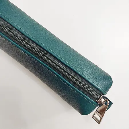 Klíčenka BIG – pouzdro na klíče z eko kůže se zipem tmavě zelený