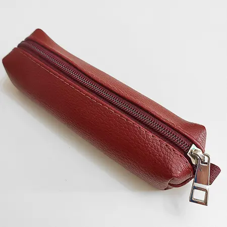 Klíčenka BIG – pouzdro na klíče z eko kůže se zipem vínový