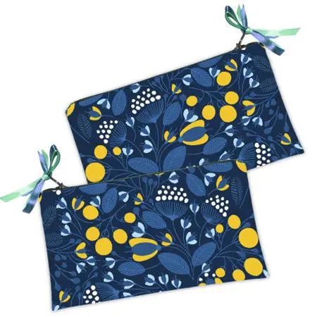 Kosmetická taška MINI – malá látková taštička s potiskem Květiny