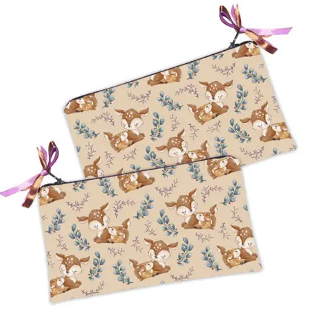 Kosmetická taška MINI – malá látková taštička s potiskem Je mi vedle tebe tak teplo! Děkuji ti za všechno