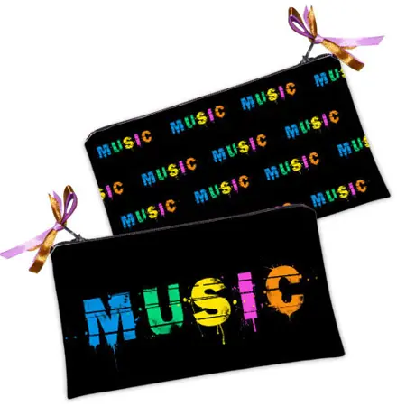 Kosmetická taška MINI – malá látková taštička s potiskem Music