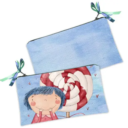 Kosmetická taška MINI – malá látková taštička s potiskem  Miluji sladkosti