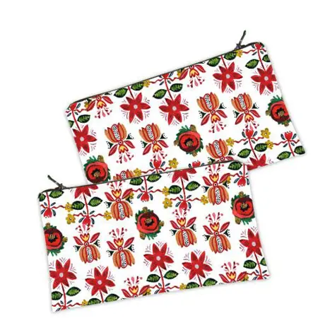 Kosmetická taška MINI – malá látková taštička s potiskem Pohádkové květiny