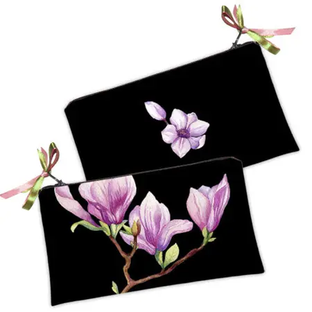 Kosmetická taška MINI – malá látková taštička s potiskem Magnolia