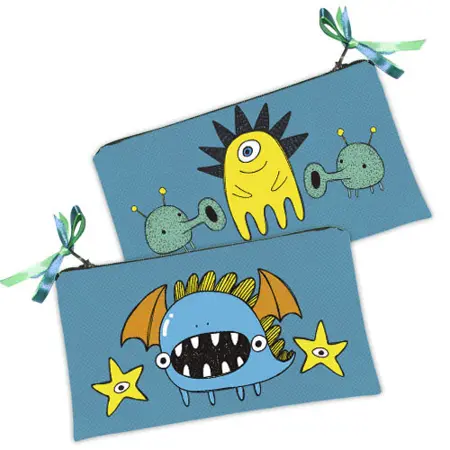 Kosmetická taška MINI – malá látková taštička s potiskem Monster