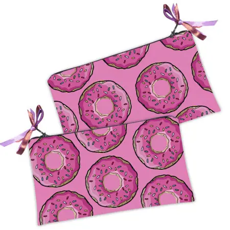 Kosmetická taška MINI – malá látková taštička s potiskem Donuty