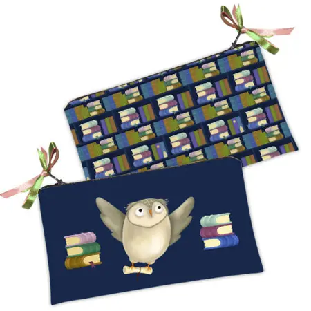 Kosmetická taška MINI – malá látková taštička s potiskem Sova