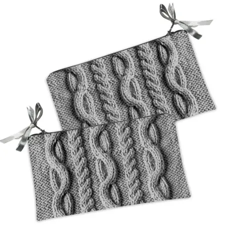 Kosmetická taška MINI – malá látková taštička s potiskem Svetrový vzor