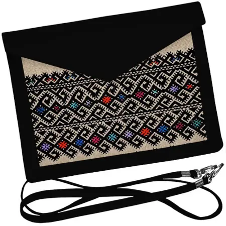 Dámský klutch konvert – elegantní sametová kabelka s potiskem Ornament