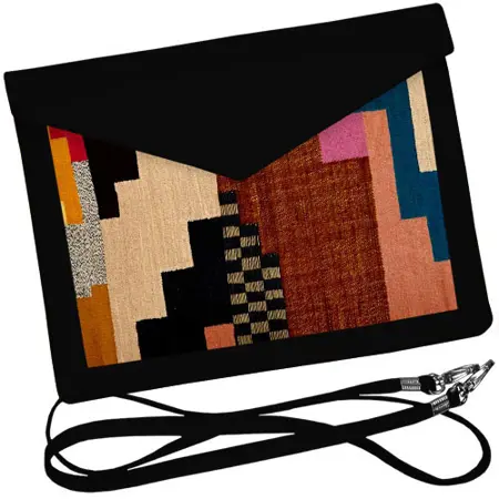 Dámský klutch konvert – elegantní sametová kabelka s potiskem Spojky