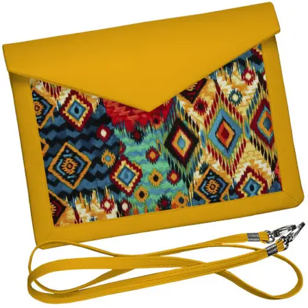 Dámský klutch konvert – elegantní sametová kabelka s potiskem Ornament