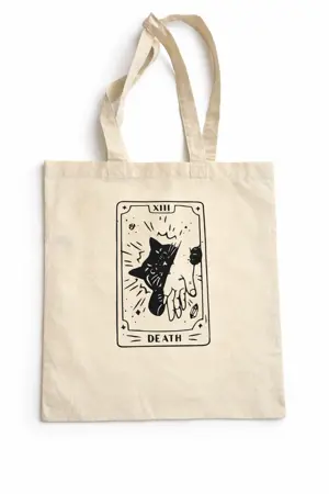 Plátěná nákupní taška Tarot – Death