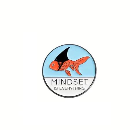 Smaltovaný pin „Mindset Is Everything“ – 2,9 cm