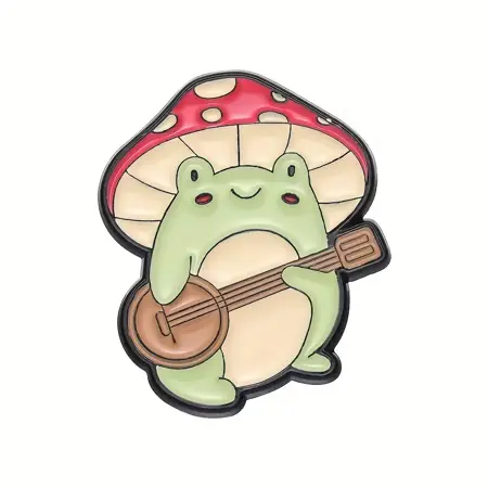 Roztomilý žabák s kytarou